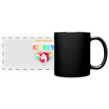 Nierenspender Spender Niere - Panorama-Tasse farbig - Schwarz - Vorne
