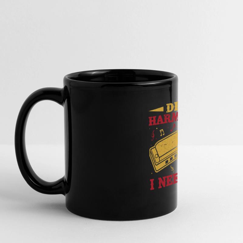 Funny Harmonica Player I Need You Harmonica Panorama-Tasse farbig