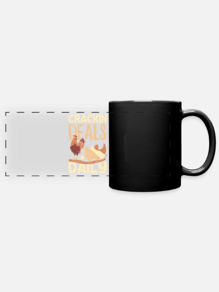 Unterstützen Sie lokale Eierhändler - Panorama-Tasse farbig - Schwarz