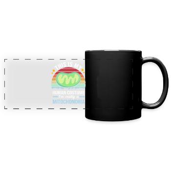 Molekül Strukturformel - Panorama-Tasse farbig - Schwarz - Vorne