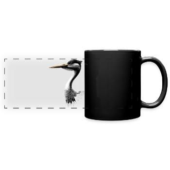 Amoureux des cigognes Cigognes blanches Cigognes géantes Cigognes - Mug panoramique uni - noir - Devant