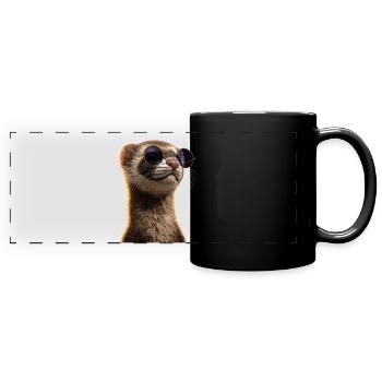 Furet Furet Putois Martre Belette Mignon Furet - Mug panoramique uni - noir - Devant