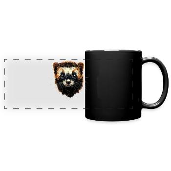Furet Furet Putois Martre Belette Mignon Furet - Mug panoramique uni - noir - Devant