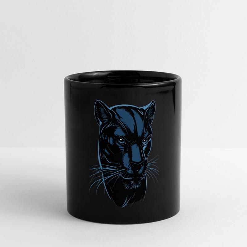 Panther Leopard Raubkatze Süße Großkatze Panter Panorama-Tasse farbig