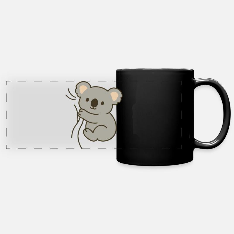 Cuddly koala - Full Colour Panoramic Mug - black