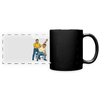 Physiotherapie Lustiger Schmerz Ist Nur Schwäche - Panorama-Tasse farbig - Schwarz - Vorne