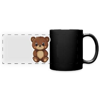 Süßer Bär – Geschenkidee für Wald- & Tierfans - Panorama-Tasse farbig - Schwarz - Vorne
