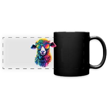 Mouton Agneau Mouton Mouton domestique Berger Mouton doux - Mug panoramique uni - noir - Devant
