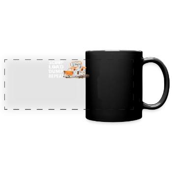 Skid steer loader enthusiasts - Full Colour Panoramic Mug - black - Front