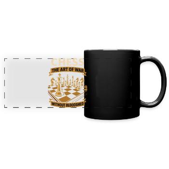 Échecs L’art de la guerre sans effusion de sang - Mug panoramique uni - noir - Devant