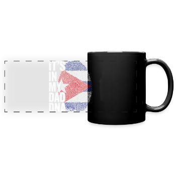 Kuba Flagge Cuban Dad Fußabdruck - Panorama-Tasse farbig - Schwarz - Vorne