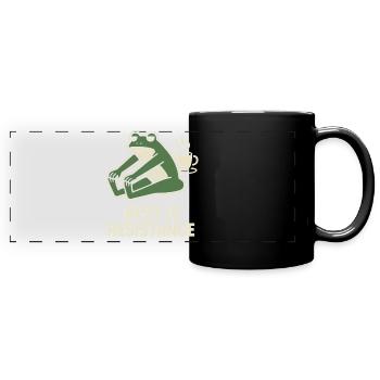 Calmness is resistance mindfulness affirmation - Full Colour Panoramic Mug - black - Front