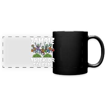GRIM ZOMBIE REAPER - ZOMBIE HALLOWEEN - Full Colour Panoramic Mug - black - Front