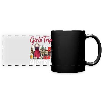 Voyage entre filles 2025 en Autriche - Mug panoramique uni - noir - Devant