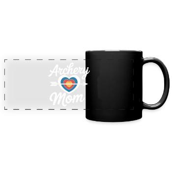 Bogenschießen Spruch Mutter Bogenschießen Geschenk - Panorama-Tasse farbig - Schwarz - Vorne