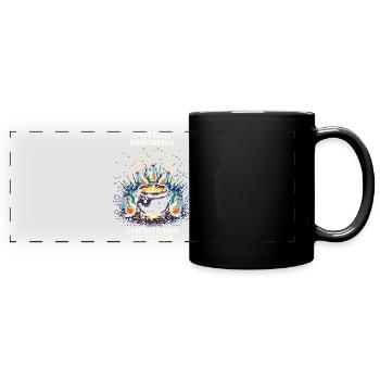 Trankbrauen – Chemie-Edition | Laborhumor - Panorama-Tasse farbig - Schwarz - Vorne