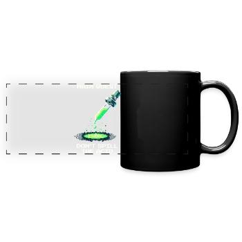 Quête principale : Ne renversez pas d'acide | Laboratoire - Mug panoramique uni - noir - Devant