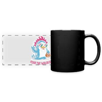 Walrus Punk Rocker Halloween - Full Colour Panoramic Mug - black - Front