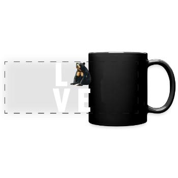 Sun Bear Malaienbär - Panorama-Tasse farbig - Schwarz - Vorne