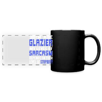 Glazier Bold Clean Trade Pride Minimalist - Full Colour Panoramic Mug - black - Front