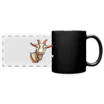 ZIEGE MECKERN KANN ICH - Panorama-Tasse farbig - Schwarz - Vorne