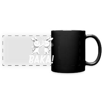 Get Out Unnecessary Social Contact Baka Anime - Full Colour Panoramic Mug - black - Front