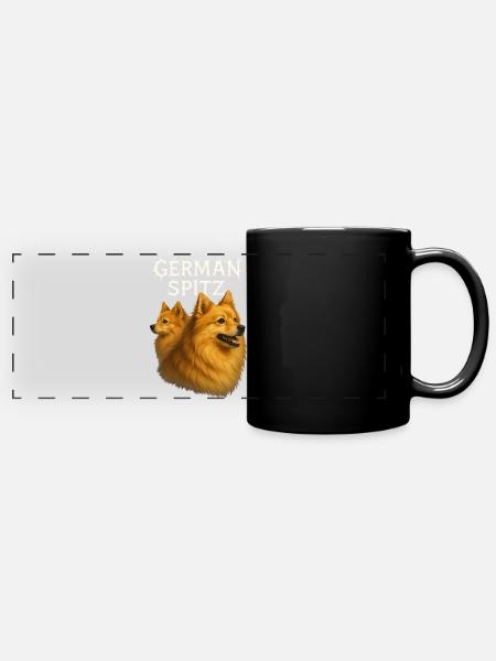 Deutsche Spitze - Panorama-Tasse farbig - Schwarz