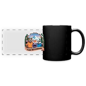 Soirée d’équipe Vacances de ski Ski & Snowboarder Après-ski - Mug panoramique uni - noir - Devant