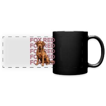 Fox Red Labrador Porträt - Panorama-Tasse farbig - Schwarz - Vorne