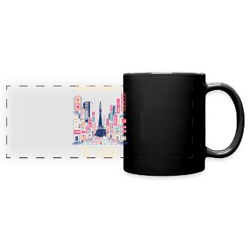Quête principale : Se perdre à Tokyo | City trip Japon - Mug panoramique uni - noir - Devant