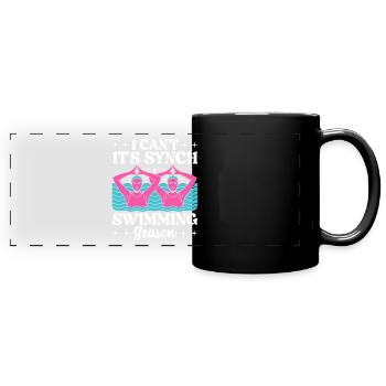 Synchronschwimmen Kunstschwimmen Wassersport - Panorama-Tasse farbig - Schwarz - Vorne