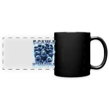 Rabensturm F-Caw-A - Panorama-Tasse farbig - Schwarz - Vorne