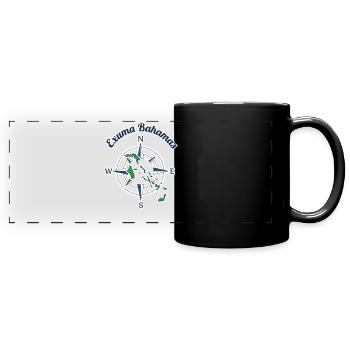 Exuma Bahamas Kompass Grafik - Panorama-Tasse farbig - Schwarz - Vorne