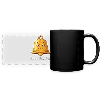 Christmas Bells Christmas Carols - Full Colour Panoramic Mug - black - Front