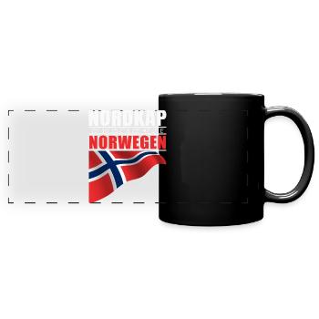 Nordkap - Panorama-Tasse farbig - Schwarz - Vorne