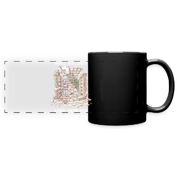 Les PNJ disparus, l’histoire reste | Post-apocalyptique - Mug panoramique uni - noir - Devant