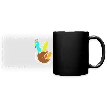 Thanksgiving Lehrerin Lehrer - Panorama-Tasse farbig - Schwarz - Vorne