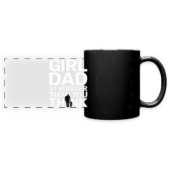 Chemise de papa fille – père d’une fille disant - Mug panoramique uni - noir - Devant
