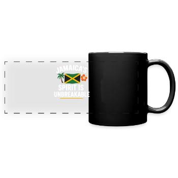 Jamaican Spirit Unbreakable, Jamaïque - Mug panoramique uni - noir - Devant