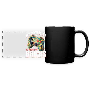 Building Blocks Gamer Gaming Brick Builder - Panorama-Tasse farbig - Schwarz - Vorne