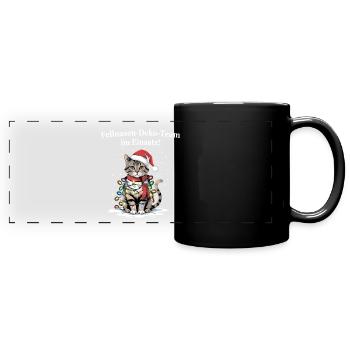 L’équipe de décoration de nez en fourrure en action ! - Mug panoramique uni - noir - Devant