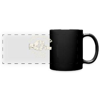 Father Daughter Fist Bump – Best Friends Forever - Full Colour Panoramic Mug - black - Front