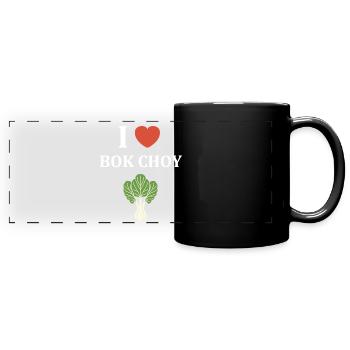 Ich liebe Pak Choy-Grafik - Panorama-Tasse farbig - Schwarz - Vorne