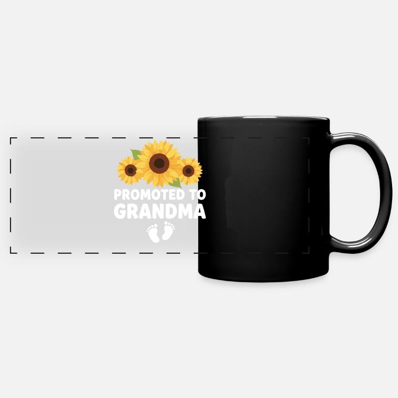 Expectant granny loading future grandmother - Full Colour Panoramic Mug - black