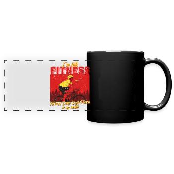 Plat profond Pizza Chicargo - Mug panoramique uni - noir - Devant