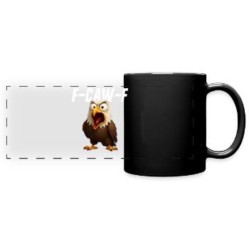 F-Caw-F Aigle Drôle d’Aigle FCAWF F Caw F - Mug panoramique uni - noir - Devant