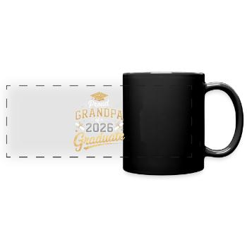 Proud Grandpa of a 2026 Graduate - Full Colour Panoramic Mug - black - Front