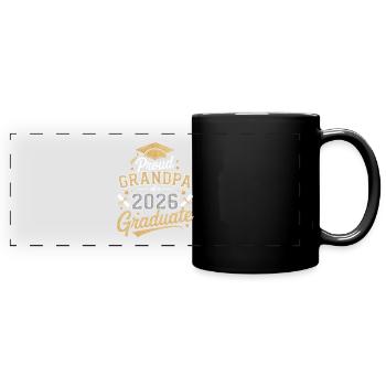Proud Grandpa 2026 Graduate - Full Colour Panoramic Mug - black - Front