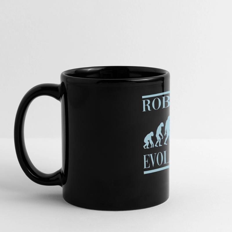 Robot Évolution Progrès Avenir Humain Mug panoramique uni