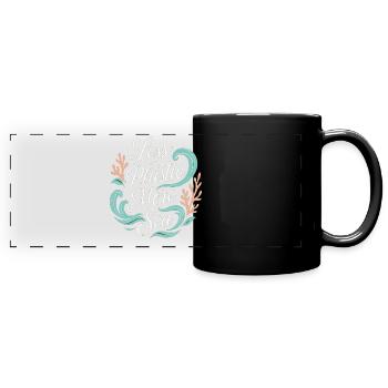 Less Plastic More Sea – Umwelt & Ozean Schutz - Panorama-Tasse farbig - Schwarz - Vorne